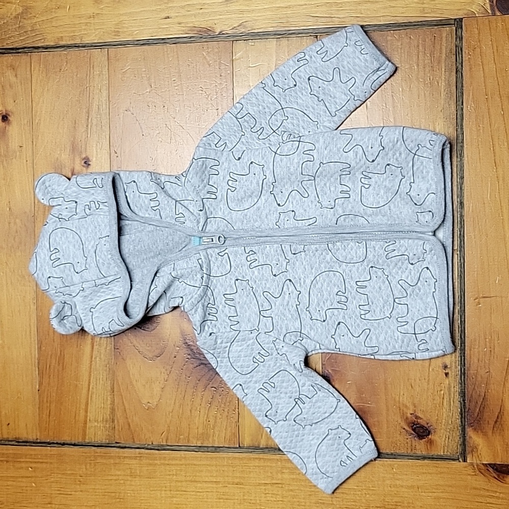 Carter's Just One You Gray Polar Bear Hooded Sweatshirt With Ears